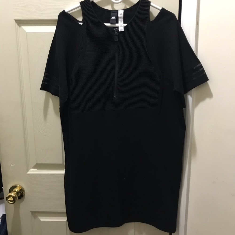 Adidas Cold Shoulder Shift Dress